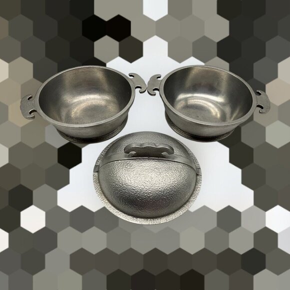 Guardian Service Hammered Aluminum Vintage 1940s Dutch Oven Cookware Set of 3 - Picture 4 of 14